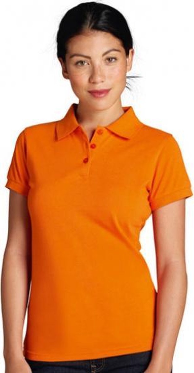 Dames poloshirt oranje XXL 2XL
