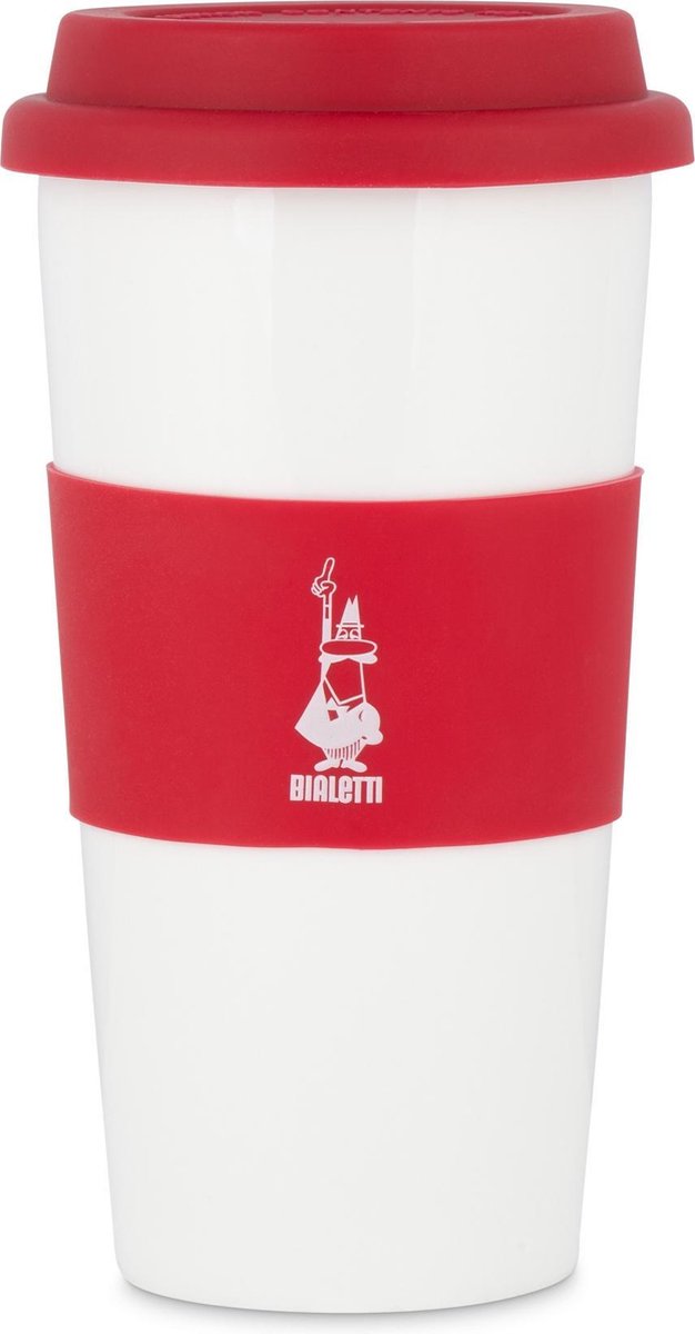 Bialetti Mok 2Go - porselein - 400ml - rood
