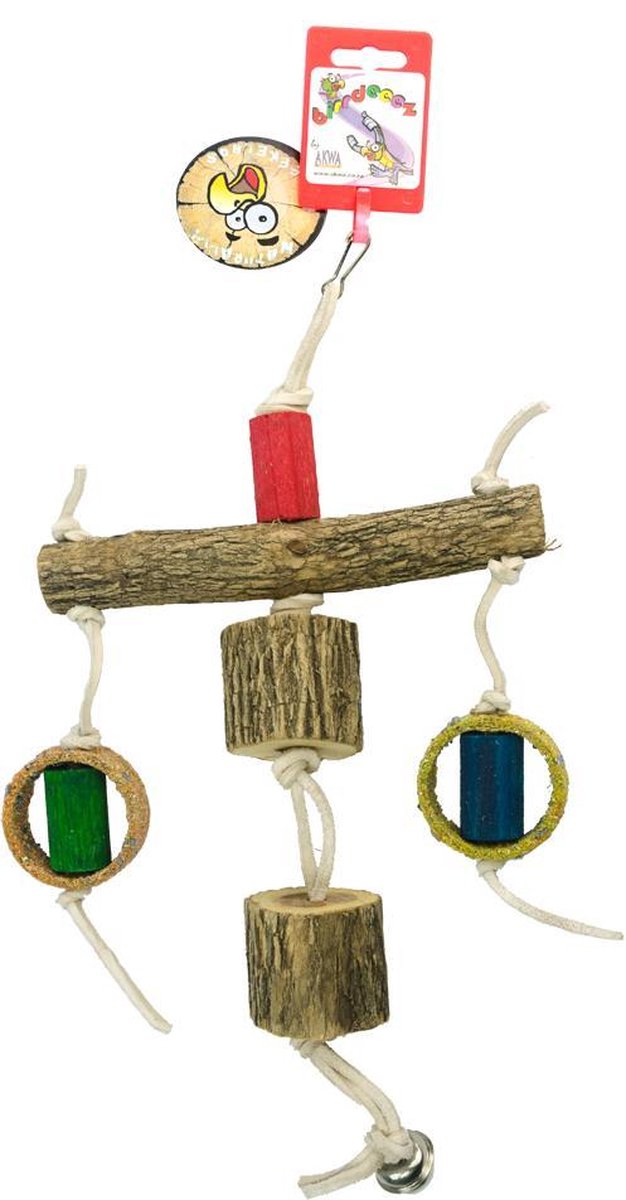 Birrdeeez Sekelbos T-Pillar Leather Parrot Toy