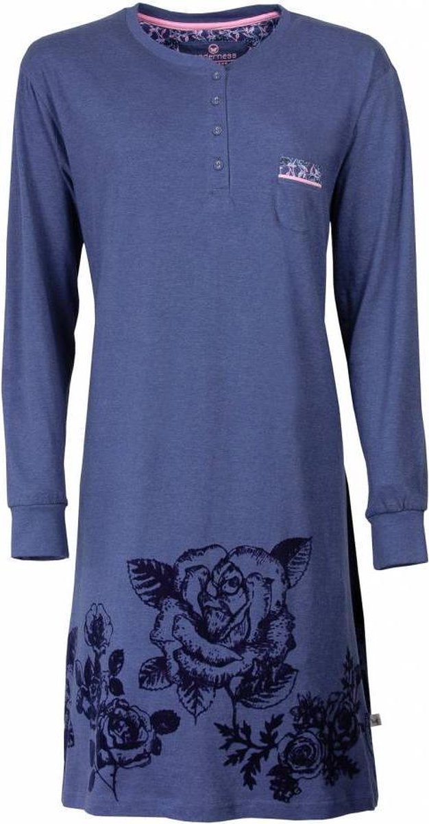 Tenderness Dames Nachthemd Blauw Maten: M