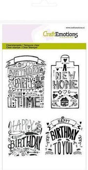 CraftEmotions clearstamps A6 - new home handlettering (Eng)