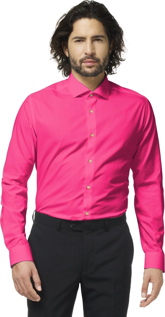 OppoSuits Mr. Pink - Mannen Kostuum - Roze - Feest - Maat 35/36