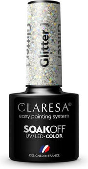 Claresa UV/LED Hybrid Gel Nagellak Glitter #1 - 5ml.