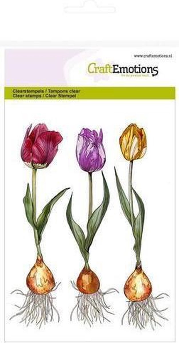CraftEmotions clearstamps A6 - tulp