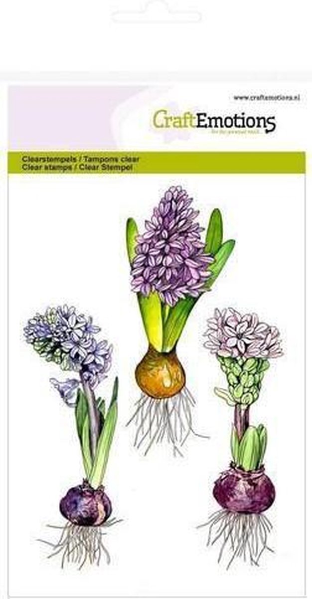 CraftEmotions clearstamps A6 - hyacint