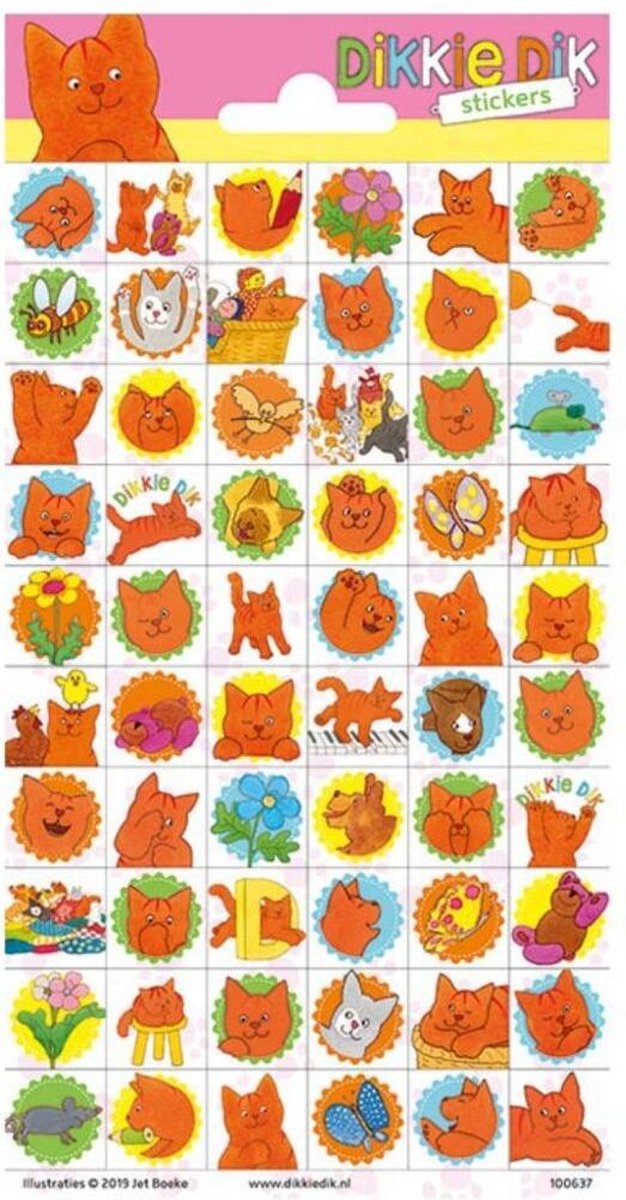 Stickervel Dikkie Dik