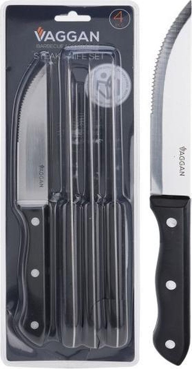 Steakmes - RVS -  Set van 4 stuks
