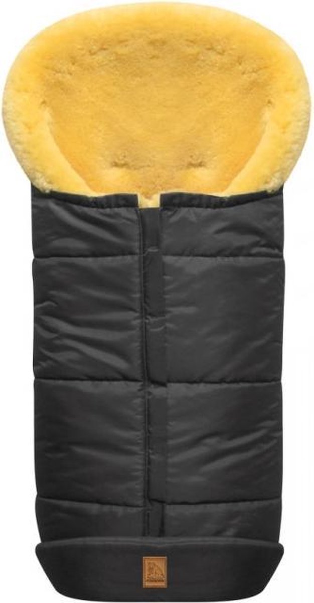 Voetenzak-Premium-lamsvacht-schapenvacht- kinderwagen- kleur grijs