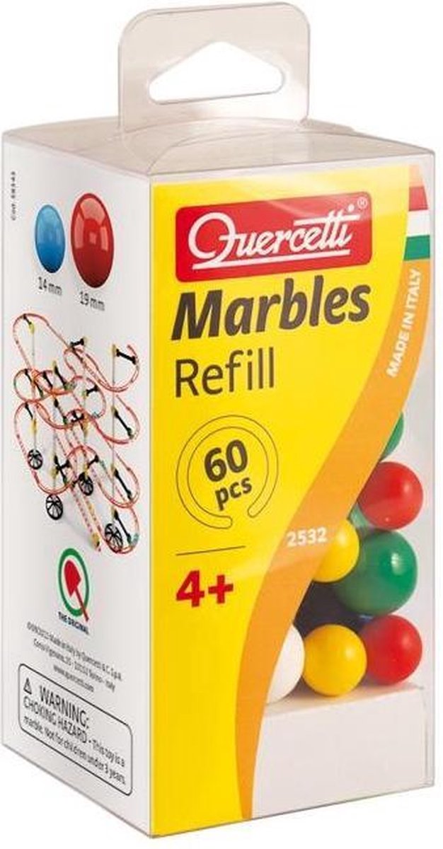Quercetti Aanvuldoos Knikkers Mixed 60-delig