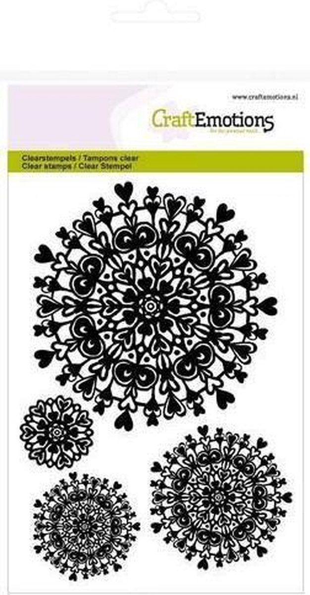 CraftEmotions clearstamps A6 - mandala hart
