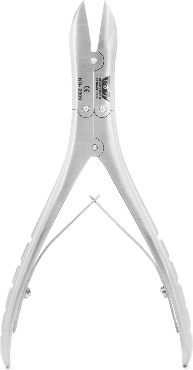 Beautytools SAFE-CUT Nagelknipper PREMIUM Nageltang Groot Met Dubbele Overbrenging Voor Harde Teennagels / Kalknagel - Dubbelscharniertang Recht Diabetes - 21 mm Bek (NN-2809)