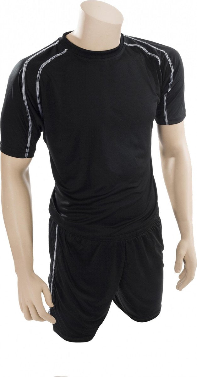 Precision Voetbalshirt- En Broek Lyon Unisex Zwart Maat L
