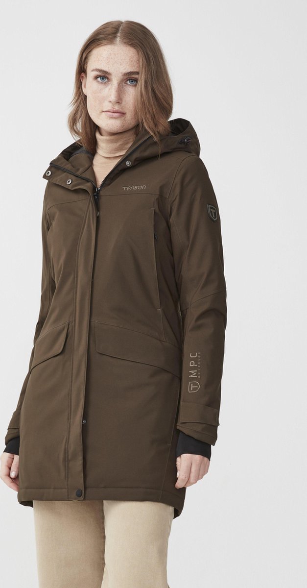 Tenson Hera - Outdoorjas - Dames - Donker Khaki - Maat 40