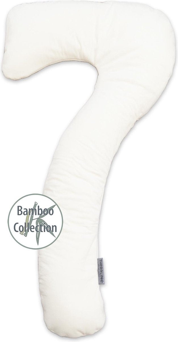 my7 Zijslaapkussen - Bamboo-Collection - Cloudy White 168
