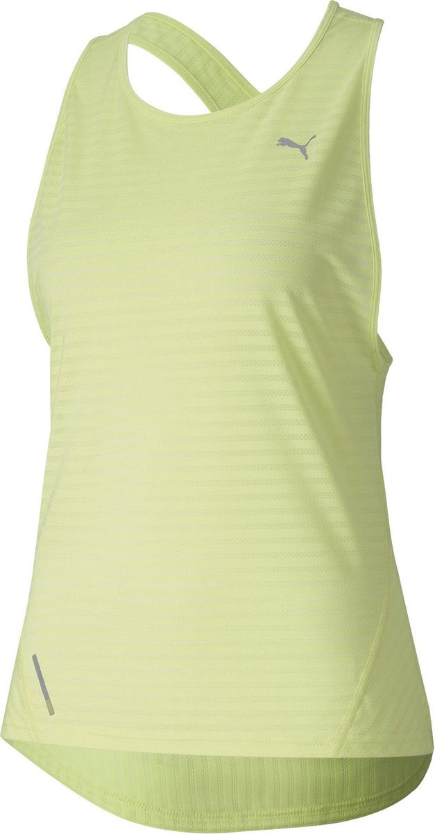 PUMA Last Lap Excite Summer Tank Dames Sportshirt - Sunny Lime - Maat XS