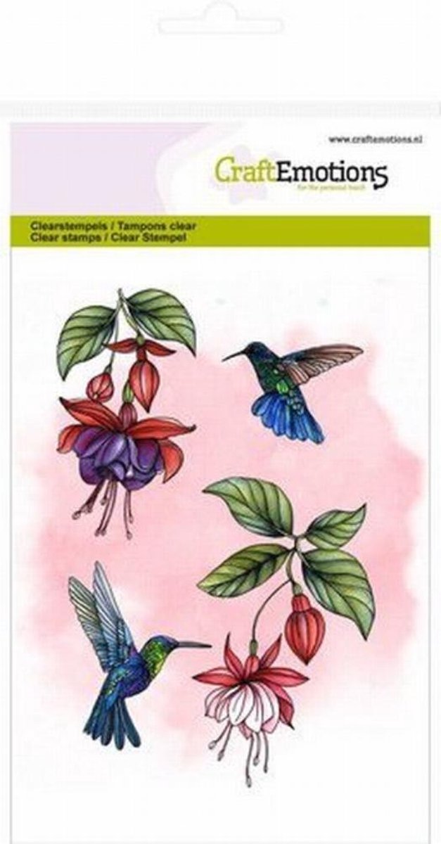 CraftEmotions clearstamps A6 - fuchsia kolibrie GB