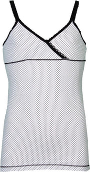 Claesen's Meisjes Onderhemd - Dots Black - Maat 92/98