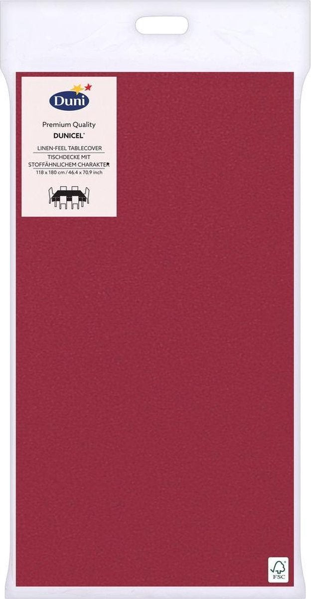 Duni Tafellaken 118 X 180 Cm Papier Bordeaux