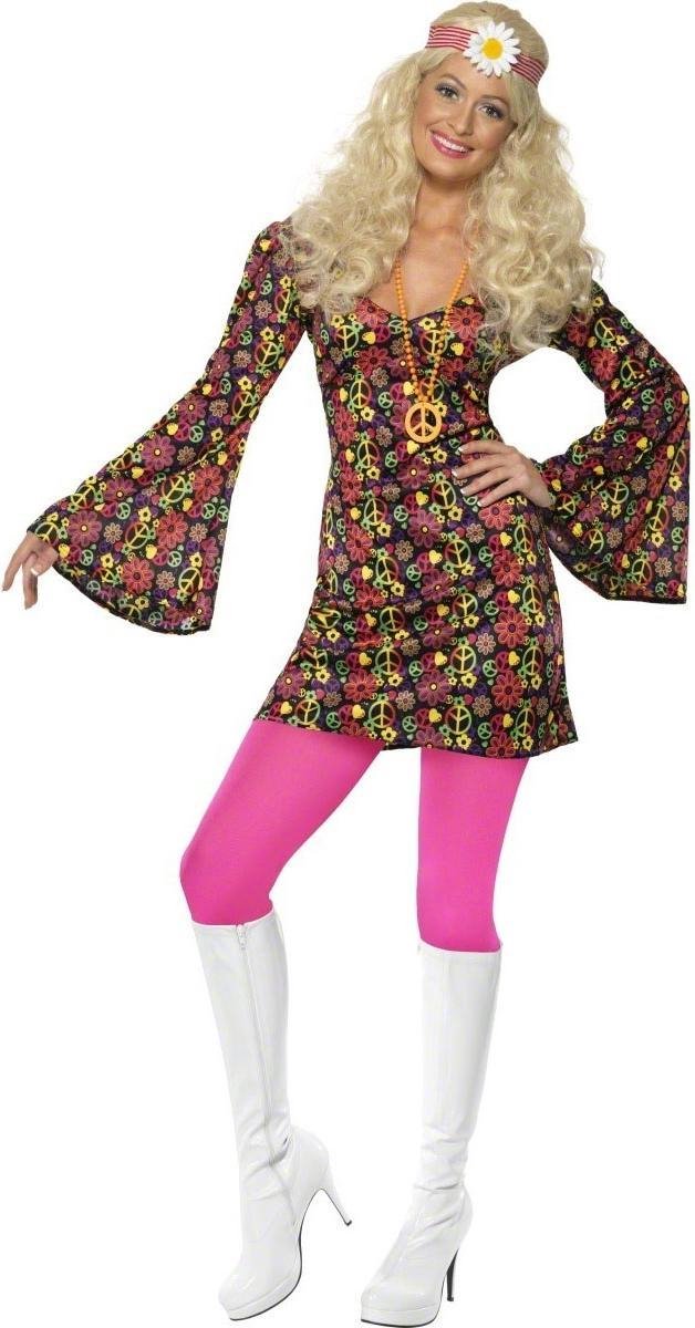 Verkleedpak voor dames hippie outfit - Verkleedkleding - Medium