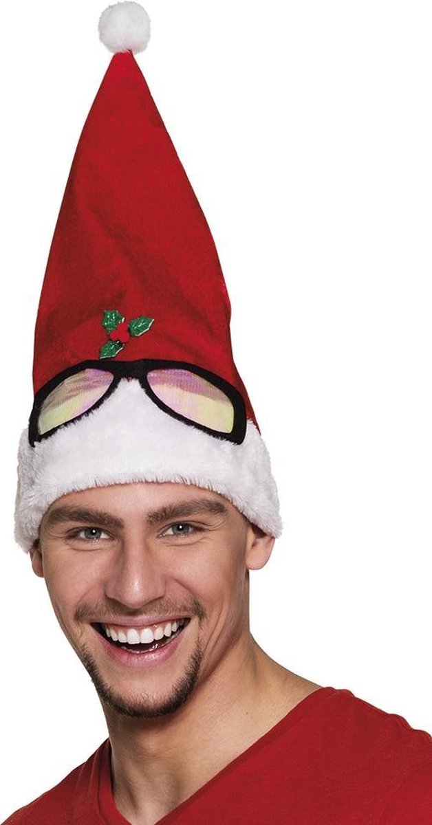 12 stuks: Kerstmuts Kerstman - Rood