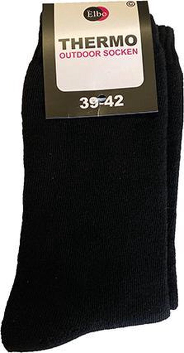 ELBO Thermo sokken - Versterkte hak - Badstof binnen voering - 2-PACK - maat 39/42