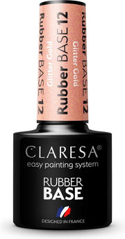 Claresa rubber base gel glitter gold
