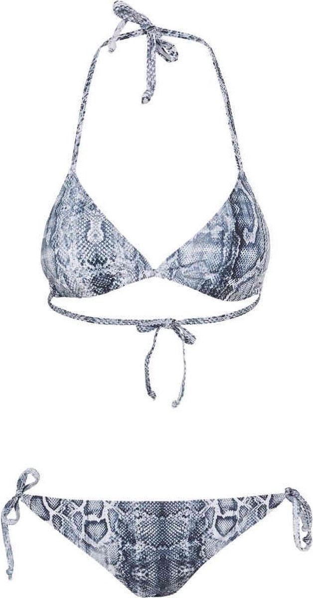 Urban Classics Bikini set -XL- Animal Snake Grijs/Wit