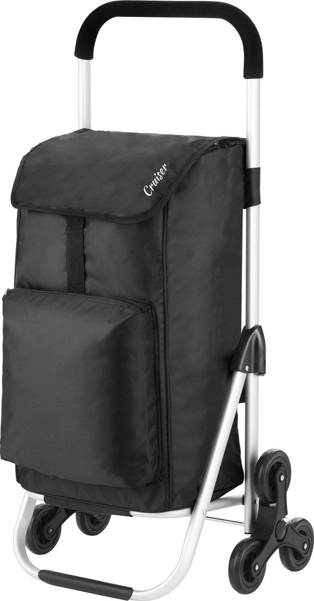 ShoppingCruiser® ‘Stair Climber’ | Boodschappentrolley voor trappen | Handige Trappenloper | Boodschappenwagen | Zwart