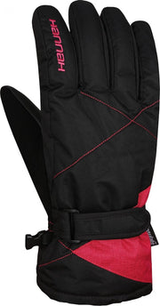 Hannah Handschoenen Pammy Dames Polyamide Zwart/rood Maat M