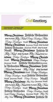 CraftEmotions clearstamps A6 - achtergrond tekst kerst Purple Holiday