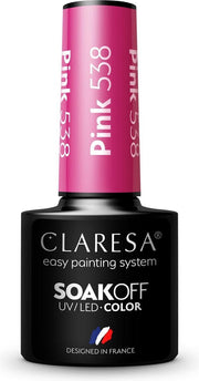 Claresa UV/LED Hybrid Gel Nagellak Roze #538 - 5ml.