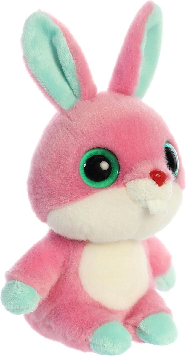Pluche roze konijn knuffel van 20 cm - kinder speelgoed knuffels