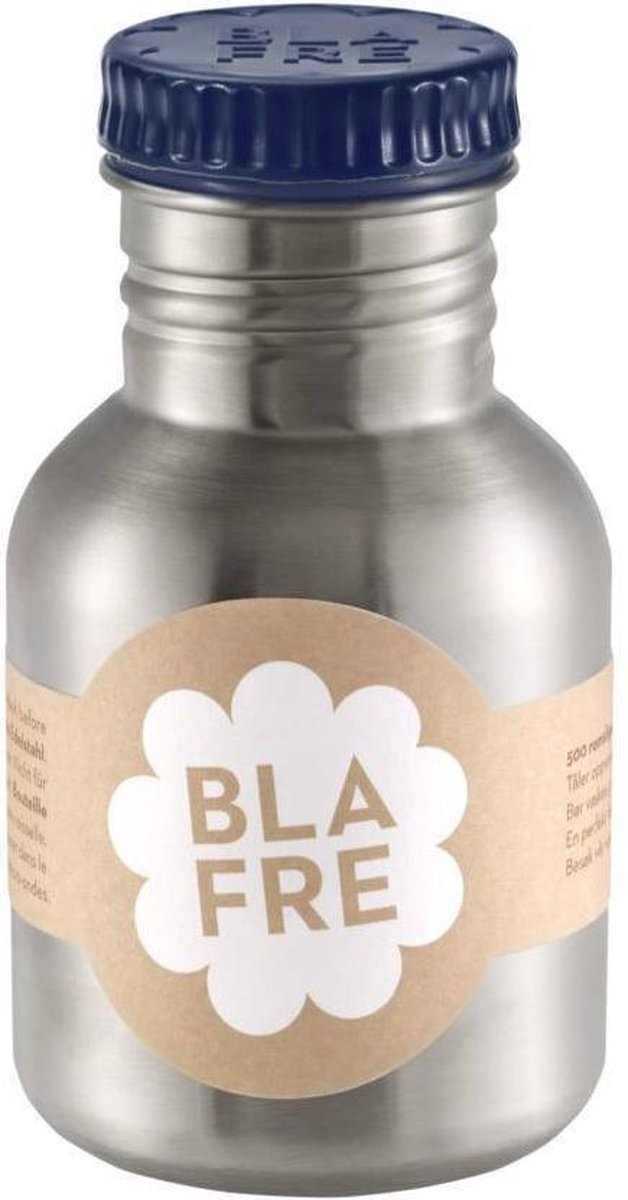 Blafre - RVS Stalen Drinkfles 300 ml Donkerblauw