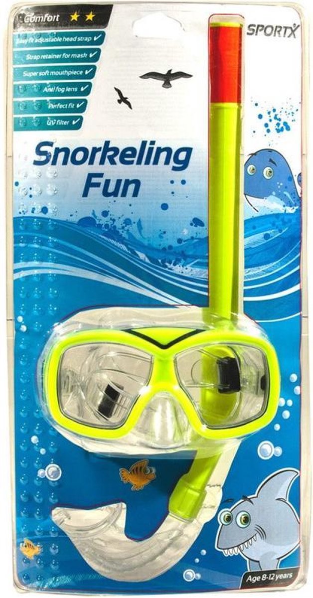 Sportx Snorkelset Comfort Junior Geel