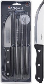 Steakmessen - RVS - 4 stuks - Zwart