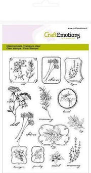 CraftEmotions stempel A6 - kruiden labels Life and Garden