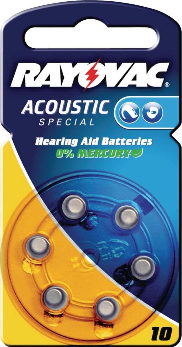 Rayovac Ray-10b Hoortoestelbatterijen Ha10 6-blister