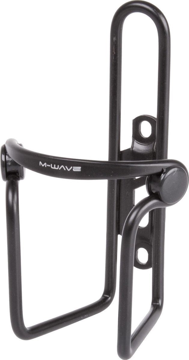 Bidonhouder M-Wave aluminium met PVC klemmen - Ook voor Racefiets en Mountainbike - Zwart