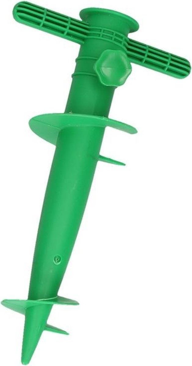 Groene parasolhouder / parasolboor - 30 cm - parasolvoet / parasolstandaard