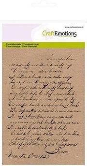 CraftEmotions clearstamps A6 - achtergrond tekst
