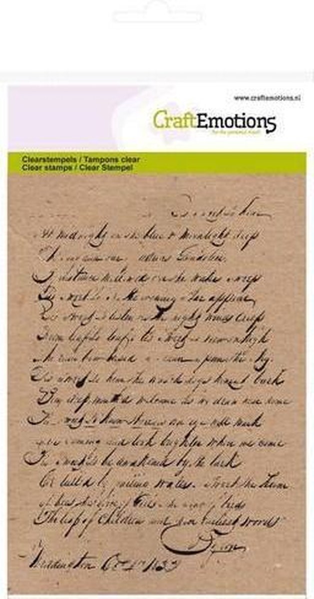 CraftEmotions clearstamps A6 - achtergrond tekst