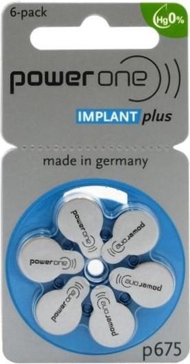 Power One by VARTA 675 IMPLANT Gehoorapparaat batterijen