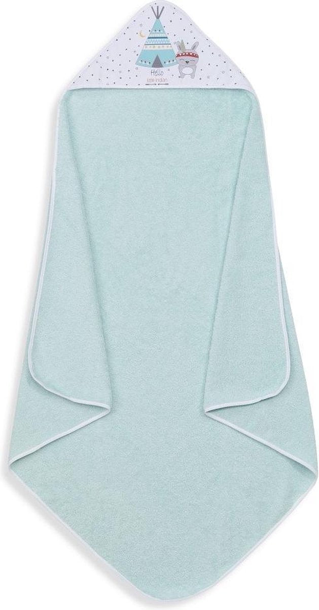 Interbaby Badcape & Lamp Tipi 100 Cm Katoen Groen 2-delig