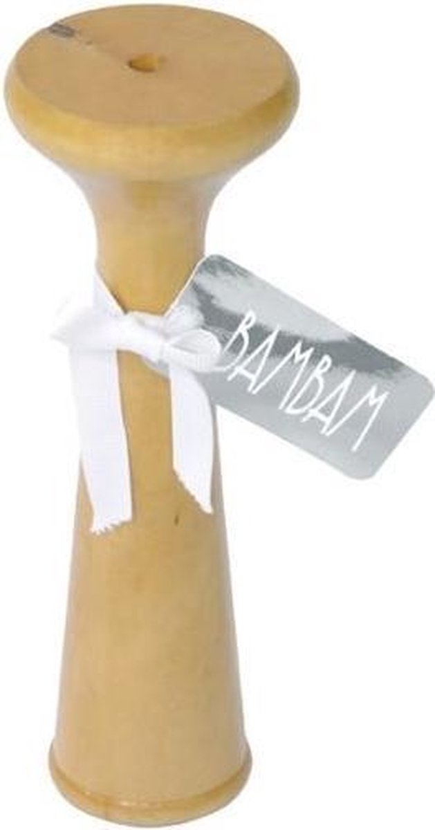 Bambam Luistertoeter Doptone Hout 17 Cm Blank