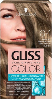 Schwarzkopf - Gliss Color Hair Coloring Cream 8-1 Cool Medium Blond