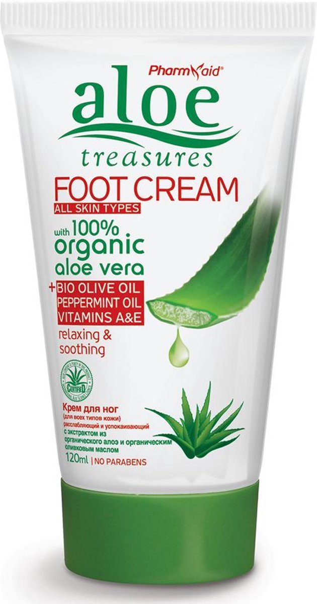 Pharmaid Aloe Treasures Moisturizer Voetcrème Olijf Olie & Pepermunt 120ml | Natuurlijk Goed