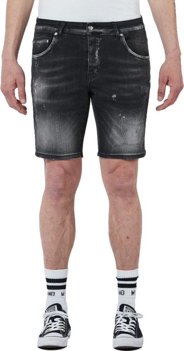 My Brand - Denim Black Distressed Short - Zwart - Maat: 36