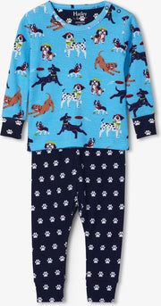 Hatley 2-delige Pyjama Playful Pups Baltic Sea