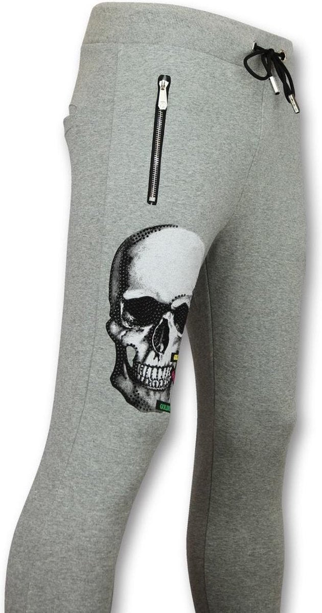 ENOS Trainingsbroek Heren - Mannen Sweatpants Color Skull - Grijs - Maten: M