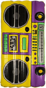 Opblaasbare zwembad luchtbed matras 180 x 84 cm in de vorm van een radio/ghettoblaster - Zomer/strand opblaas artikelen